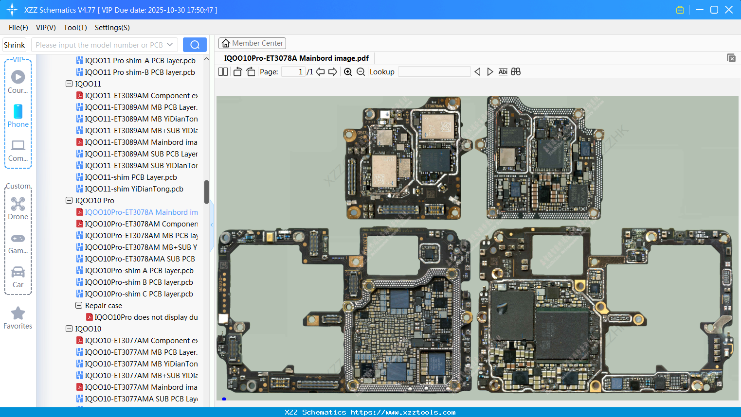 VIVO IQOO10Pro-ET3078A Mainbord Image